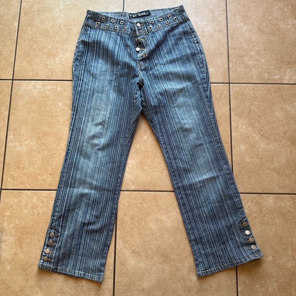 Pinstripe jeans
